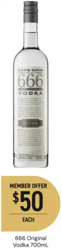 Dan Murphy's 666 Original Vodka offer