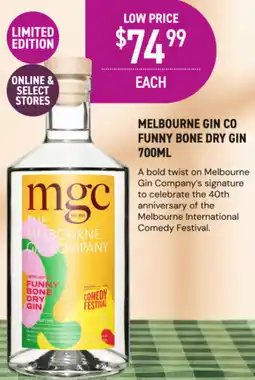 Dan Murphy's Melbourne gin co funny bone dry gin offer