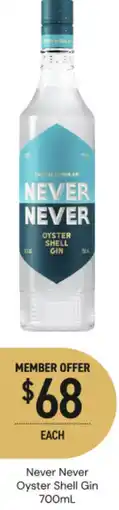 Dan Murphy's Never Never Oyster Shell Gin offer