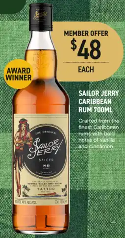 Dan Murphy's Sailor jerry caribbean rum offer