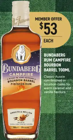 Dan Murphy's Bundaber rum campfire bourbon barrel offer