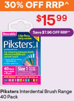 Discount Drug Stores Piksters interdental brush range offer