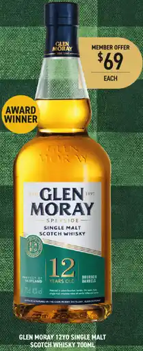 Dan Murphy's Glen moray 12yo single malt scotch whisky offer