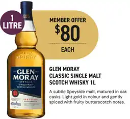 Dan Murphy's Glen moray classic single malt scotch whisky offer