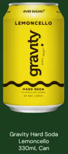 Dan Murphy's Gravity hard soda lemoncello can offer