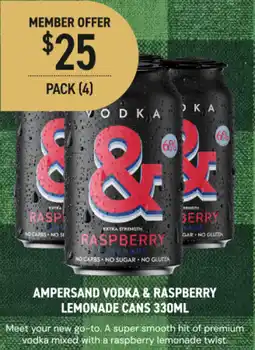 Dan Murphy's Ampersand vodka & raspberry lemonade cans offer