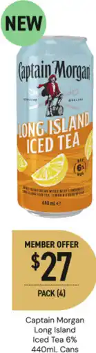 Dan Murphy's Captain morgan long island iced tea 6% cans offer