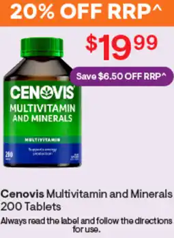 Discount Drug Stores Cenovis multivitamin and minerals offer