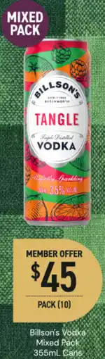 Dan Murphy's Billson's vodka cans offer