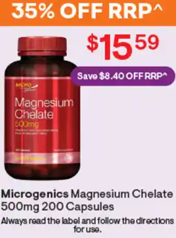 Discount Drug Stores Microgenics magnesium chelate offer