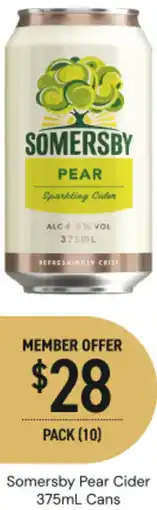 Dan Murphy's Somersby pear cider cans offer