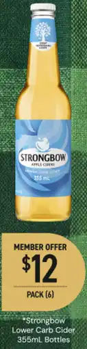 Dan Murphy's Strongbow lower carb cider bottles offer