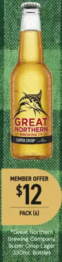 Dan Murphy's Great northern brewing company super crisp lager bottles offer