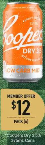 Dan Murphy's Coopers dry 3.5% cans offer