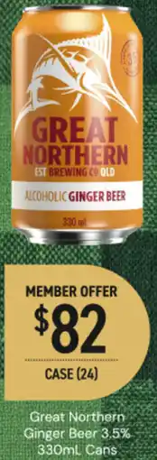 Dan Murphy's Great northern ginger beer 3.5% cans offer