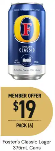 Dan Murphy's Foster's classic lager cans offer