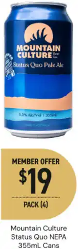 Dan Murphy's Mountain culture status quo nepa cans offer