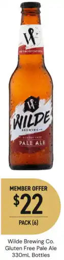 Dan Murphy's Wilde brewing co. gluten free pale ale bottles offer