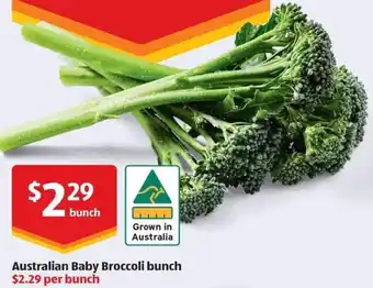 ALDI Australian baby broccoli bunch offer