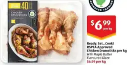 ALDI Ready, set...cook! rspca approved chicken drumsticks offer