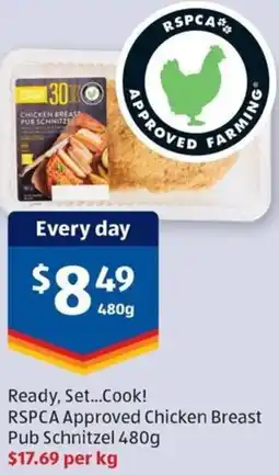 ALDI Rspca approved chicken breast pub schnitzel offer