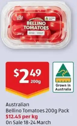 ALDI Australian bellino tomatoes pack offer
