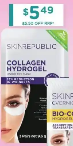Chemist Warehouse skin republic collagen hydrogel under eye patch offer