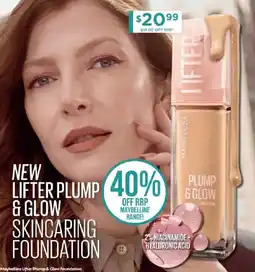 Chemist Warehouse Maybelline lifter plump & glow foundation offer