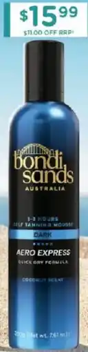 Chemist Warehouse Bondi sands aero express tanning range offer