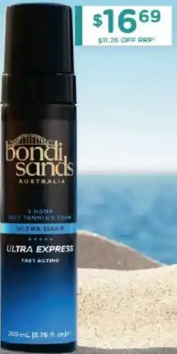 Chemist Warehouse Bondi sands ultra express tanning range offer