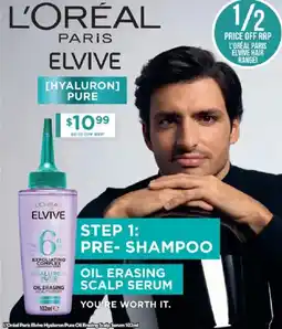 Chemist Warehouse L'oréal paris elvive hyaluron pure oil erasing scalp serum offer