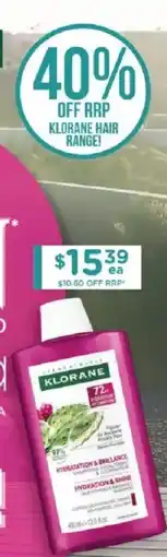 Chemist Warehouse Klorane prickly pear hydration & shine shampoo offer