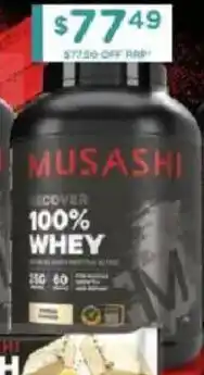 Chemist Warehouse Musashi 100% whey offer
