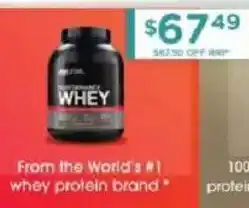 Chemist Warehouse Optimum nutrition whey offer