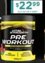 Chemist Warehouse Vital strength pre workout offer