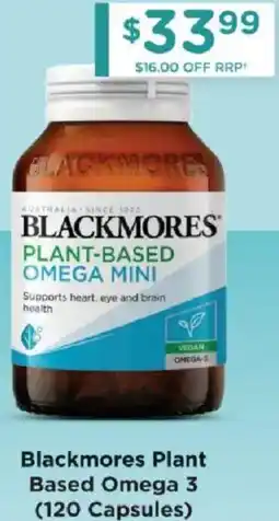 Chemist Warehouse Blackmores plant based omega 3 offer