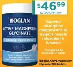 Chemist Warehouse Bioglan active magnesium glycinate offer