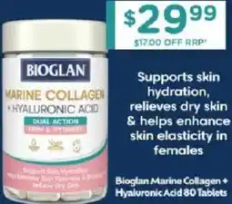 Chemist Warehouse Bioglan marine collagen + hyaluronic acid offer