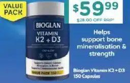 Chemist Warehouse Bioglan vitamin k2+d3 offer