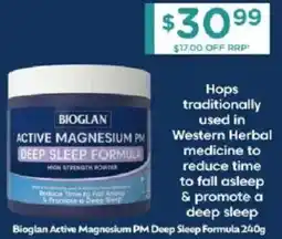 Chemist Warehouse Bioglan active magnesium pm deep sleep formula offer