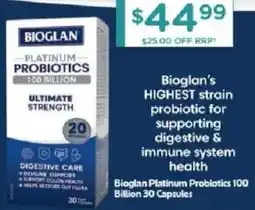 Chemist Warehouse Bioglan platinum probiotics 100 billion offer
