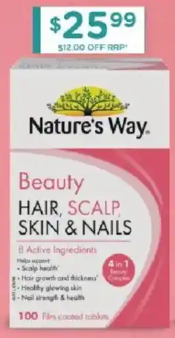 Chemist Warehouse Nature's way beauty nail strength & health offer