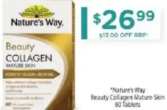 Chemist Warehouse Nature's way beauty collagen mature skin offer