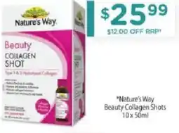 Chemist Warehouse Nature's way beauty collagen shots offer