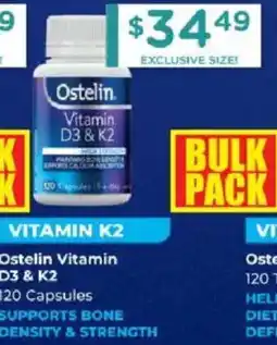 Chemist Warehouse Ostelin vitamin d3 & k2 offer