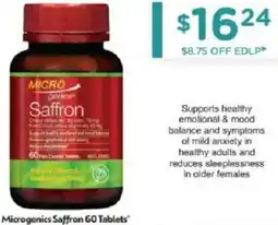 Chemist Warehouse Microgenics saffron offer