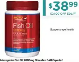 Chemist Warehouse Microgenics fish oil odourless offer