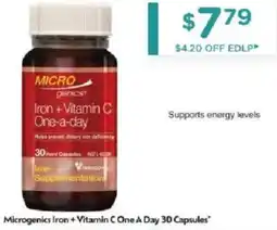 Chemist Warehouse Microgenics iron + vitamin c one a day offer