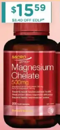 Chemist Warehouse Microgenics magnesium chelate offer