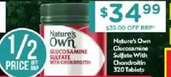 Chemist Warehouse Nature's own glucosamine sulfate with chondroitin offer
